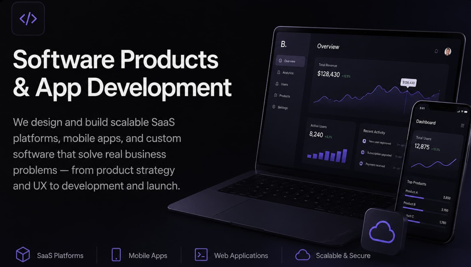 Software Products & App Development illustration